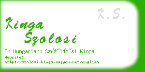 kinga szolosi business card